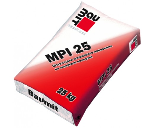 MPI 25 Baumit, штукатурка машинна цементно-вапняна, 25кг